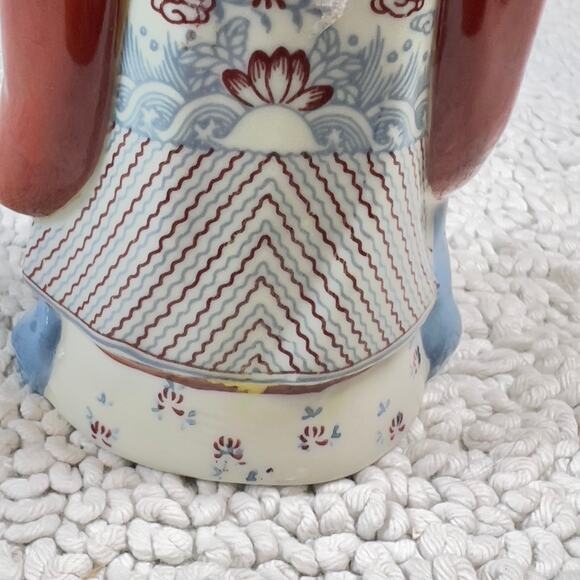 Chinese Famille Rose Porcelain Fu Lu Shou Figurine God of Prosperity Vintage 7" - Picture 10 of 16